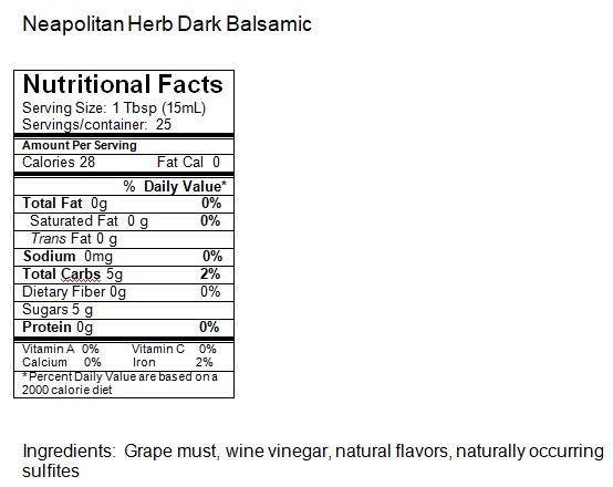 Neapolitan Herb Dark Balsamic